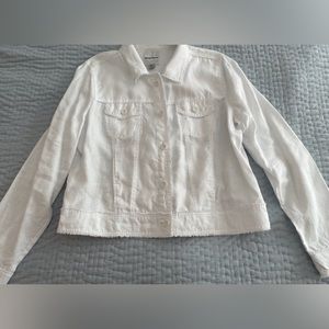 Tommy Bahama Two Palms raw edge linen jacket.